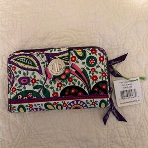Vera Bradley Floral Turn Lock Wallet